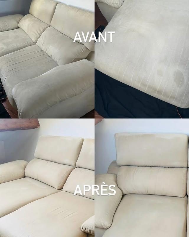 Canape blanc avant apres