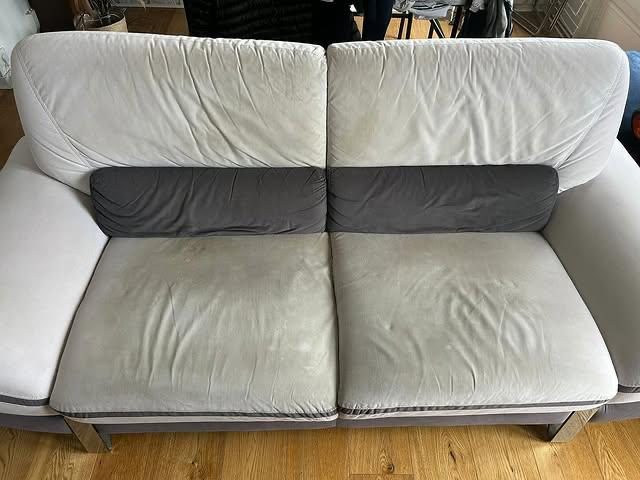 Canape blanc cuir